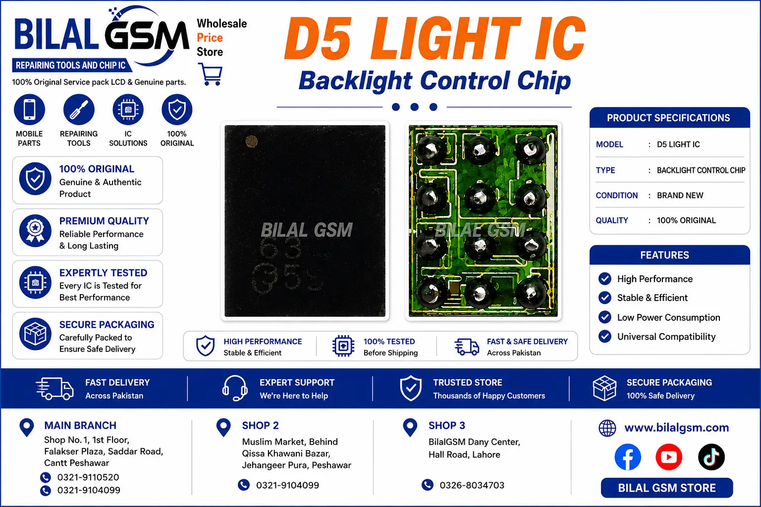 andriod D5 Light IC Backlight Control Chip - 12 Pins for Enhanced Display Quality BACK LIGHT DISPLAY LIGHT AND COIL IC