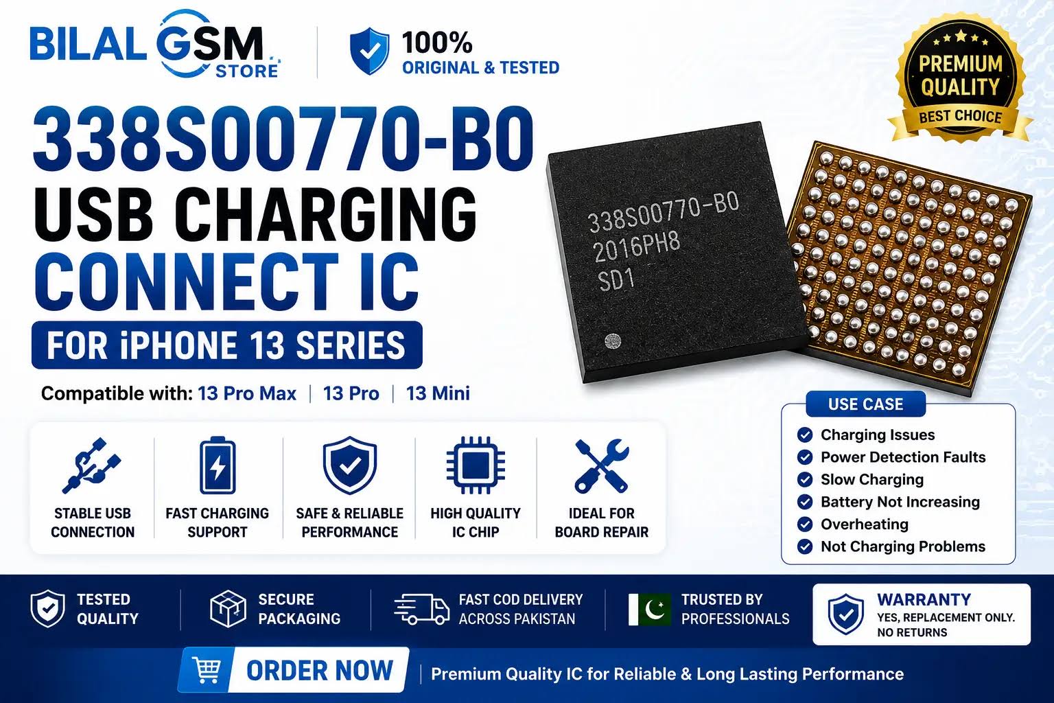 338S00770-B0 USB charging Connect ic for iphone 13 Pro max 13Pro/Max/Mini Charging Power IC