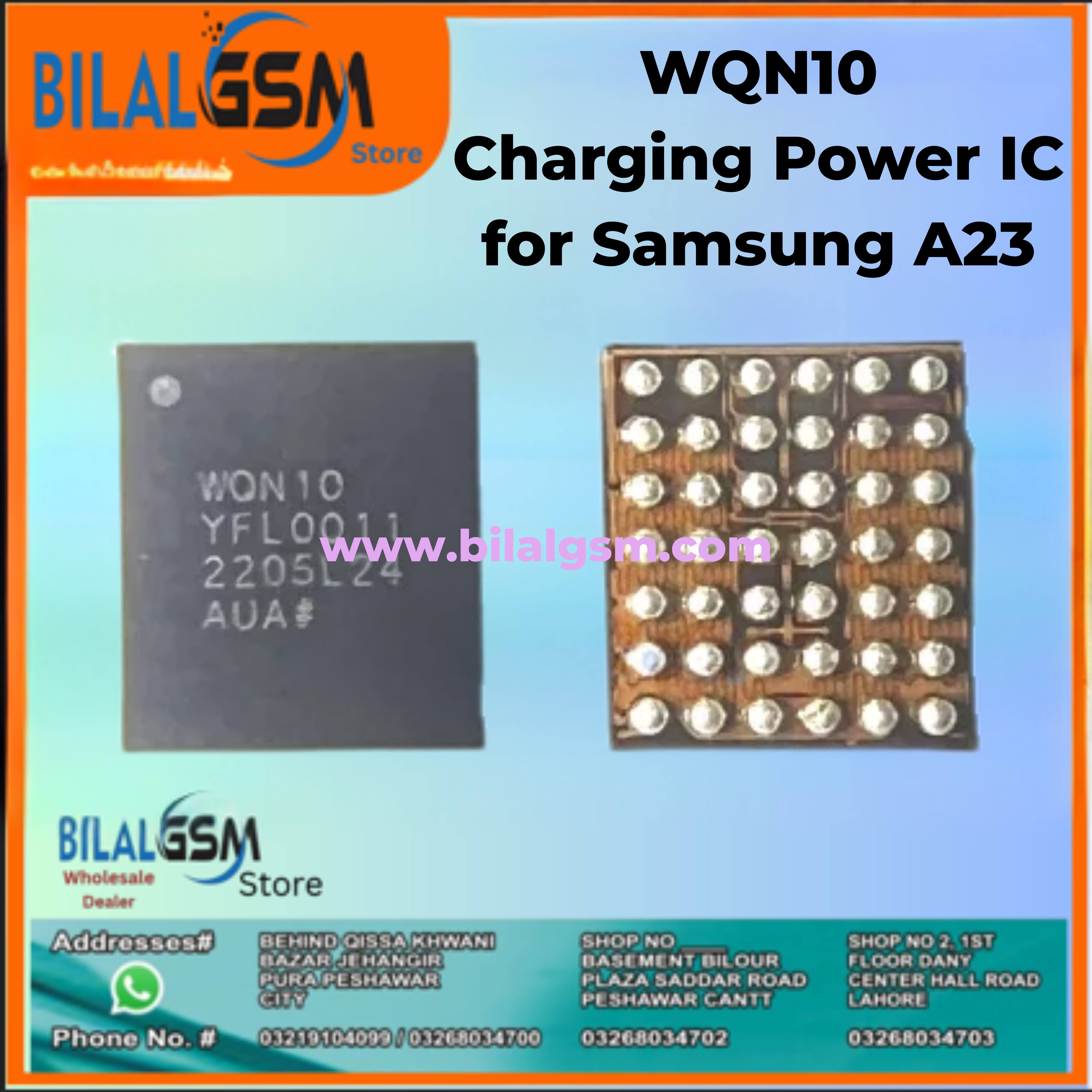 WQN10 Charging IC for Samsung A23 – Original Power IC Replacement BilalGSM Charging Power IC