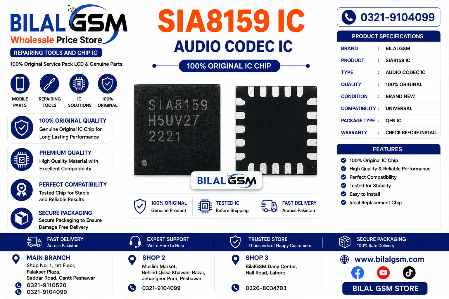 SIA8159 Audio ic AUDIO RINGER CODIC IC