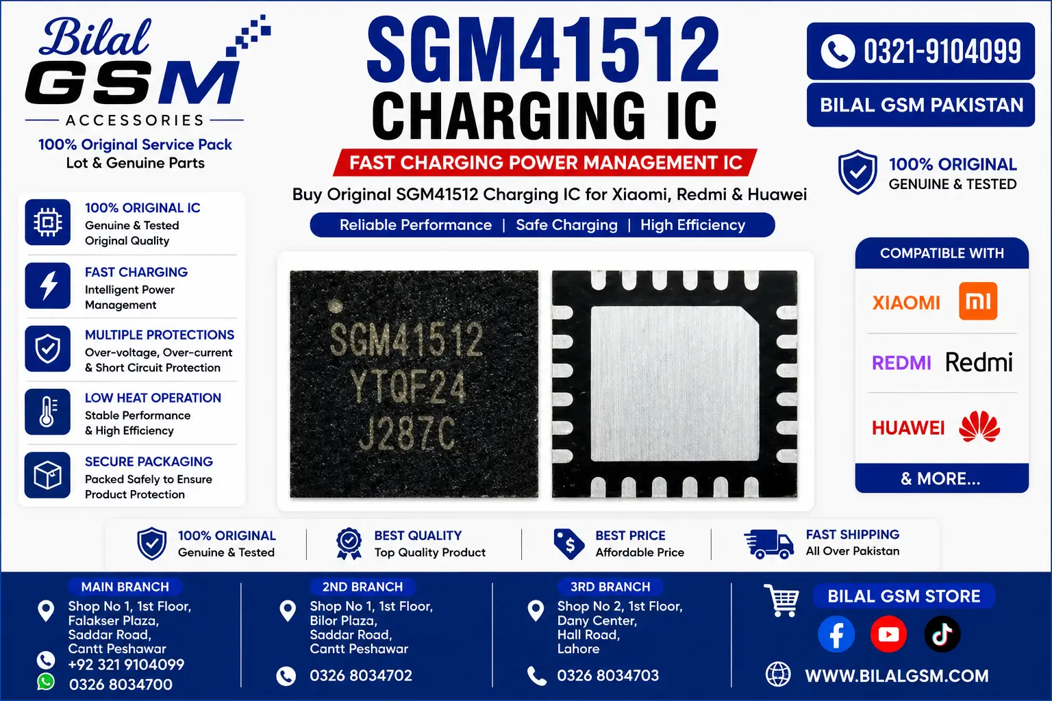 Original SGM41512 Charging IC for Xiaomi Redmi Huawei