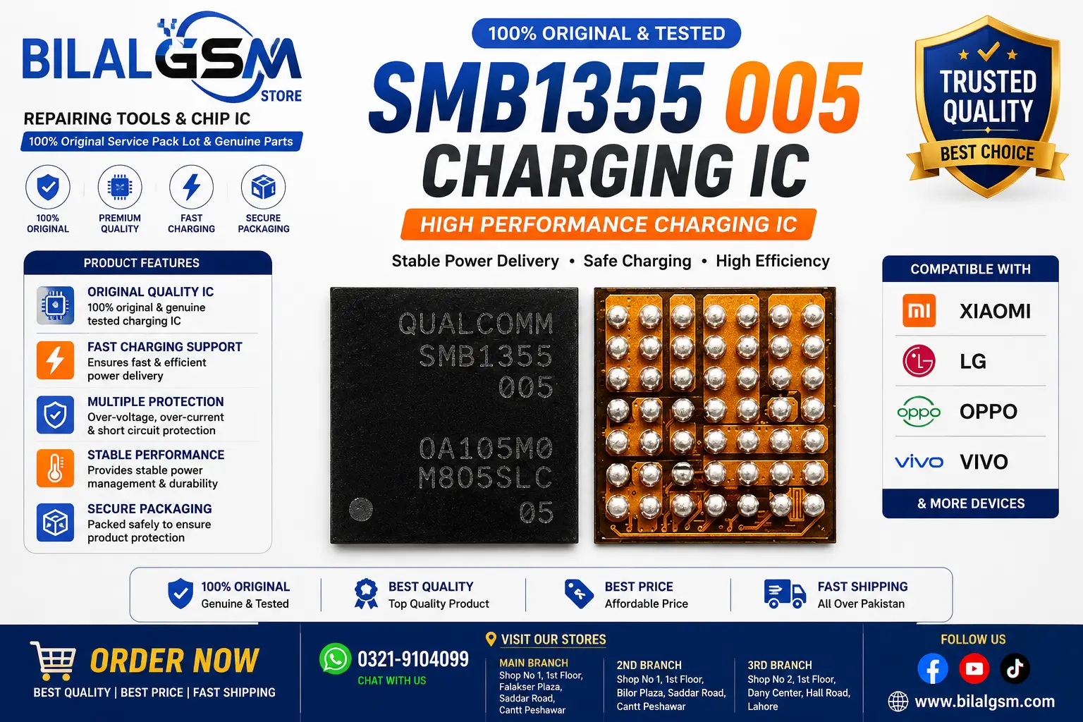 Original SMB1355 005 Charging IC for Xiaomi LG Oppo Vivo
