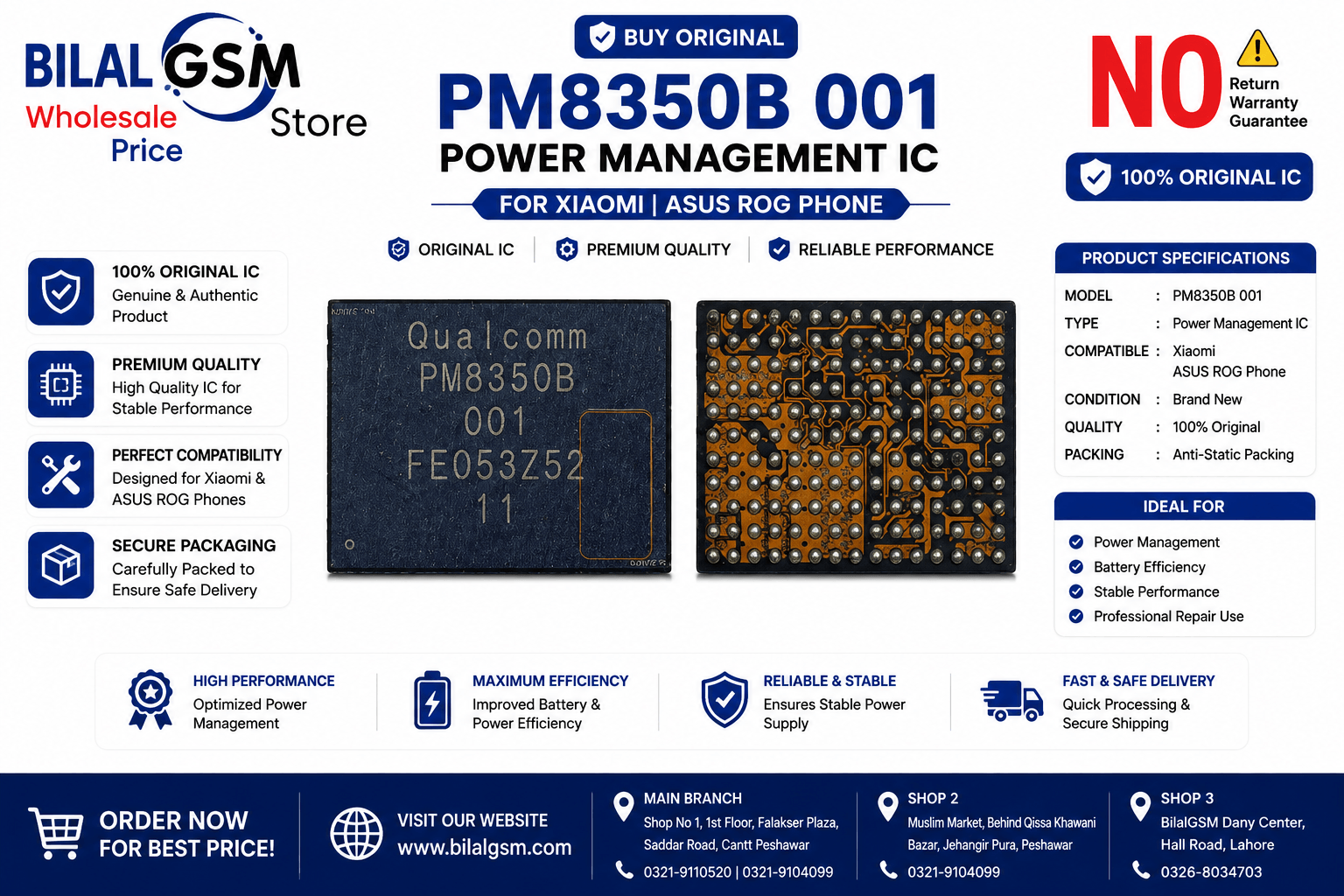 Original PM8350B 001 Power Management IC for Xiaomi ASUS ROG Phone