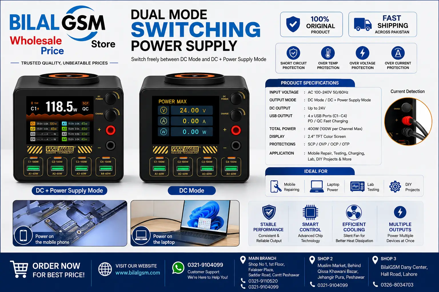 Keguan KG D8 Pro 140W Charger Fast Charging Station