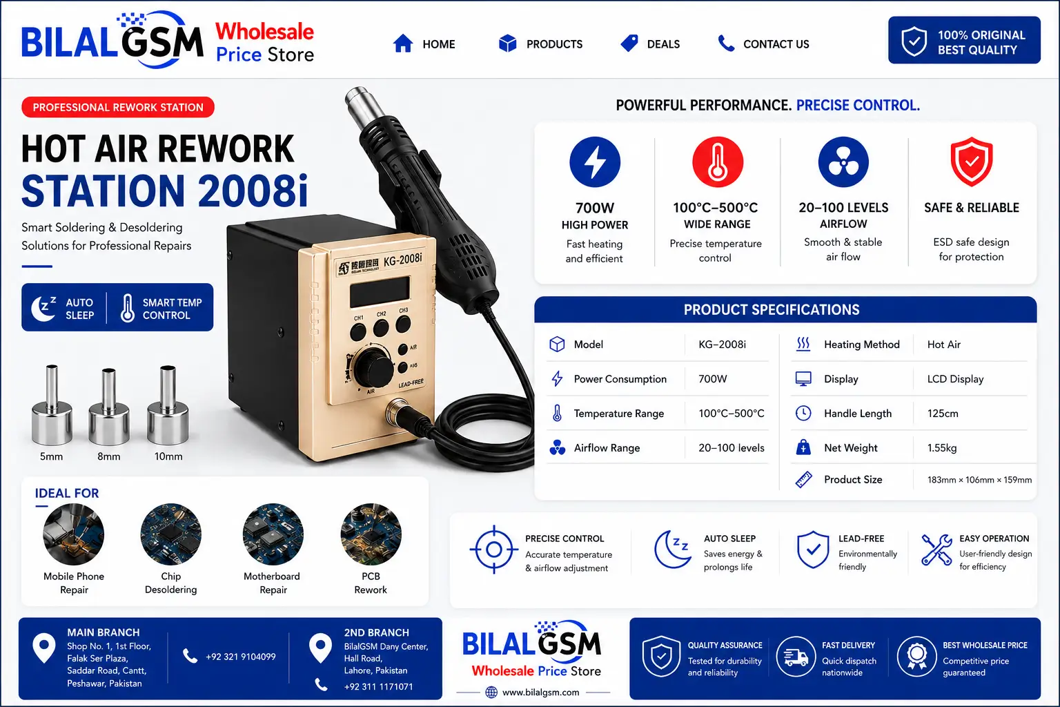 Keguan KG 2008i Hot Air Heat Gun Station for Mobile Repair