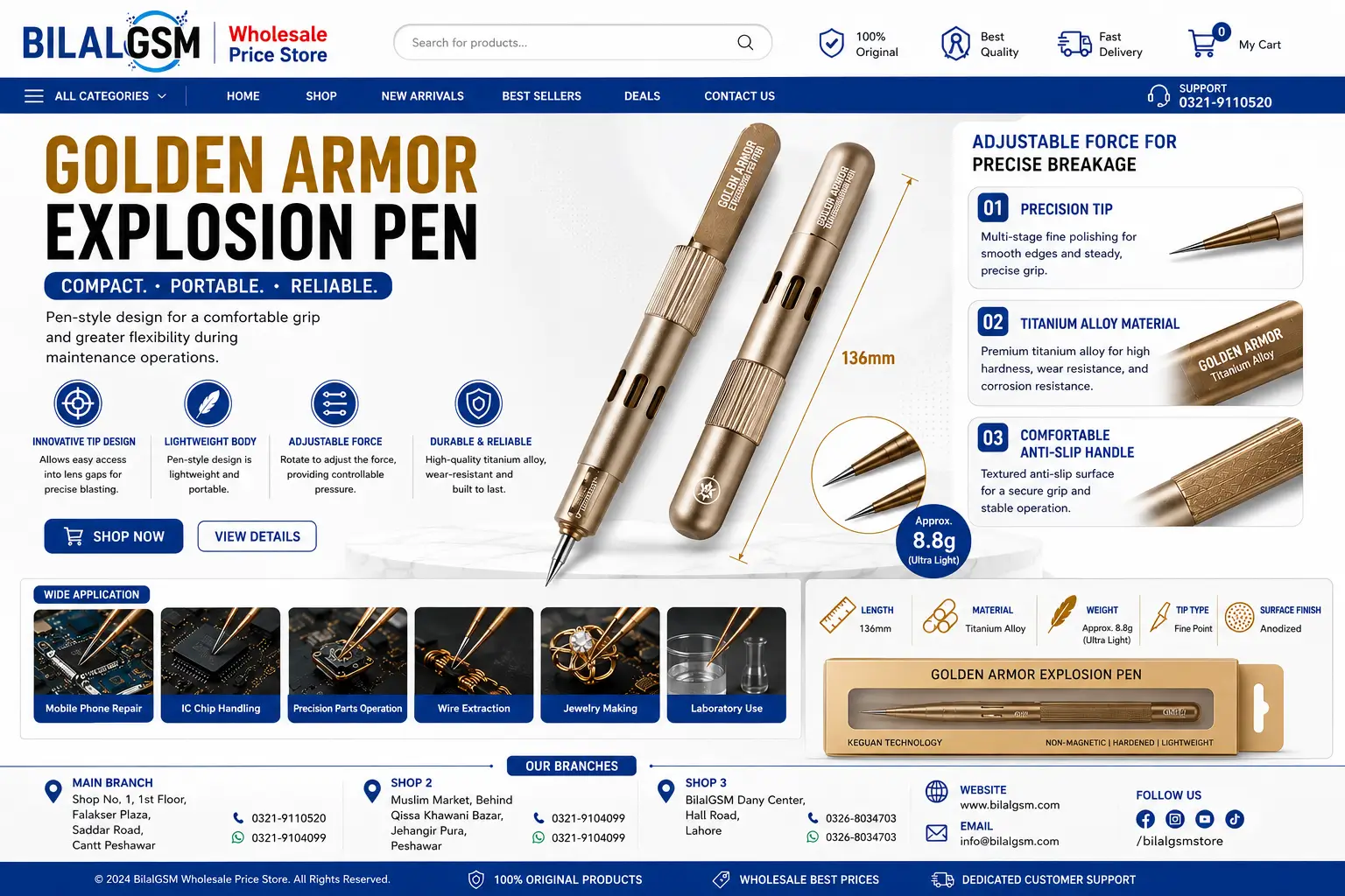Keguan Blaster Pen for Mobile Phone Glass Repair