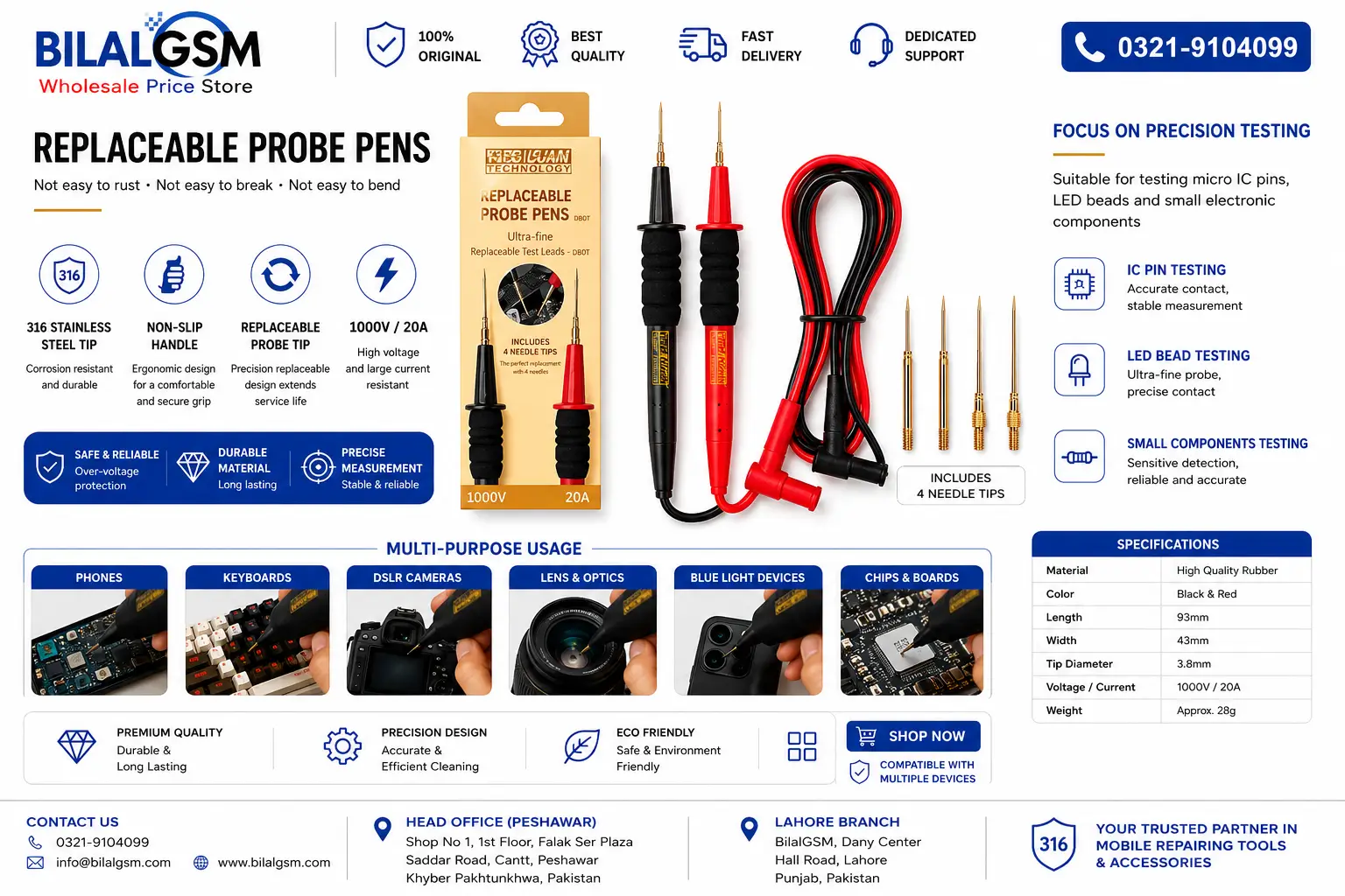 Keguan KG D80T Multimeter Pen for Mobile Repair