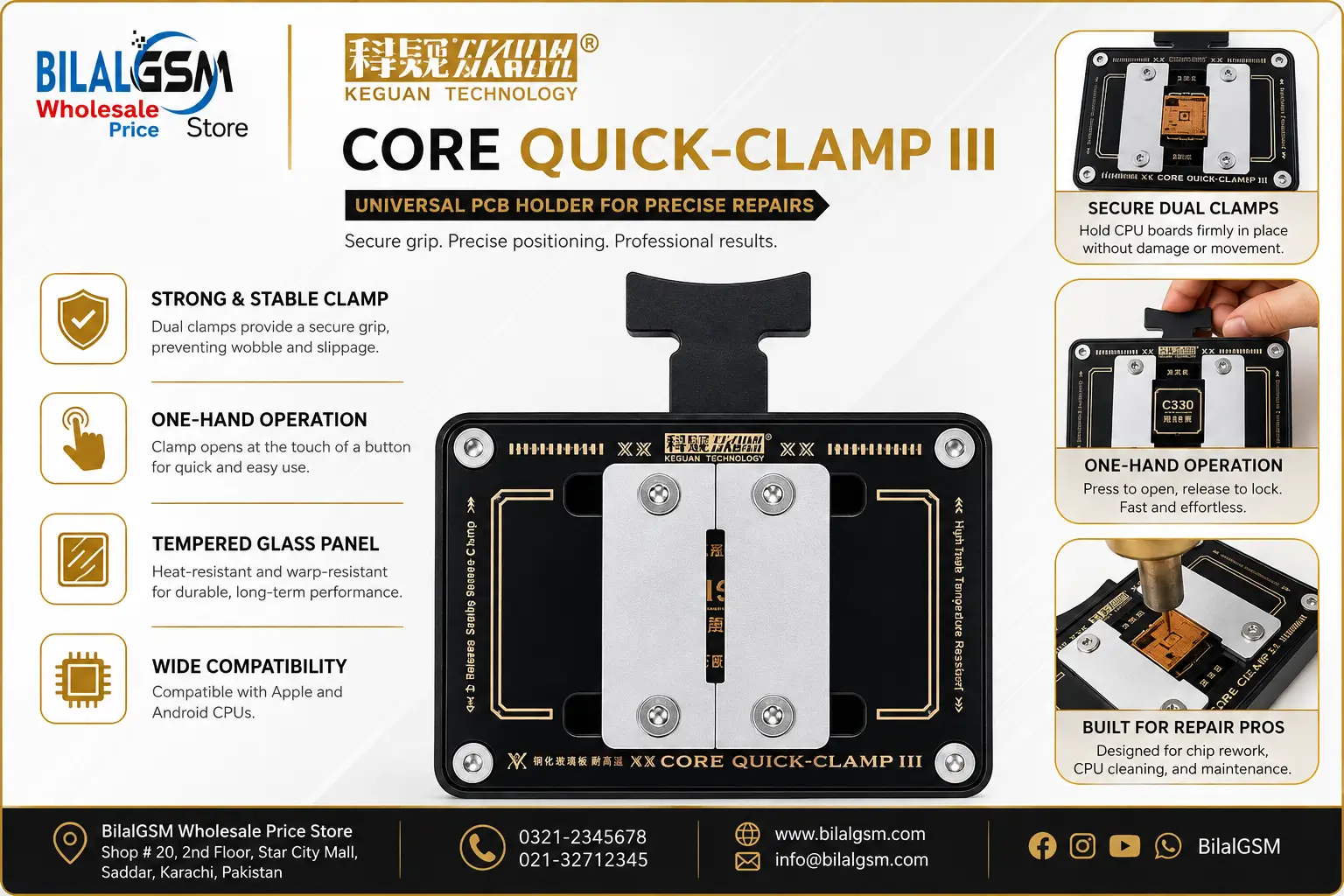 Keguan C330 Universal Chip Fixture for Mobile Repair