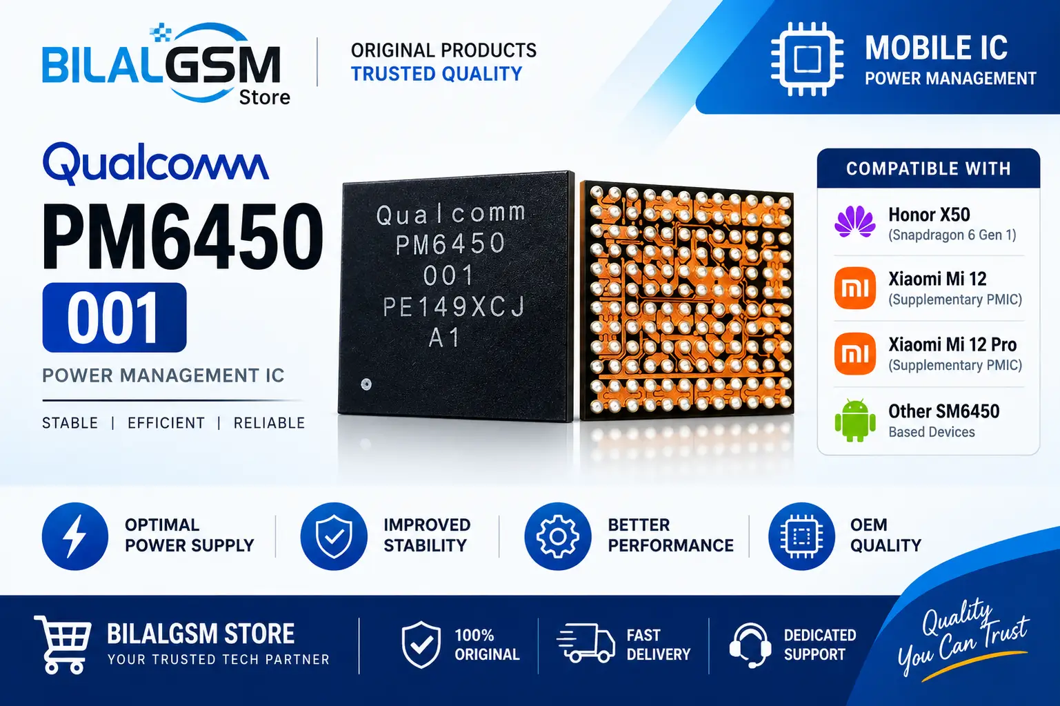 PM6450 001 Qualcomm Power Management IC for Mobile Repair