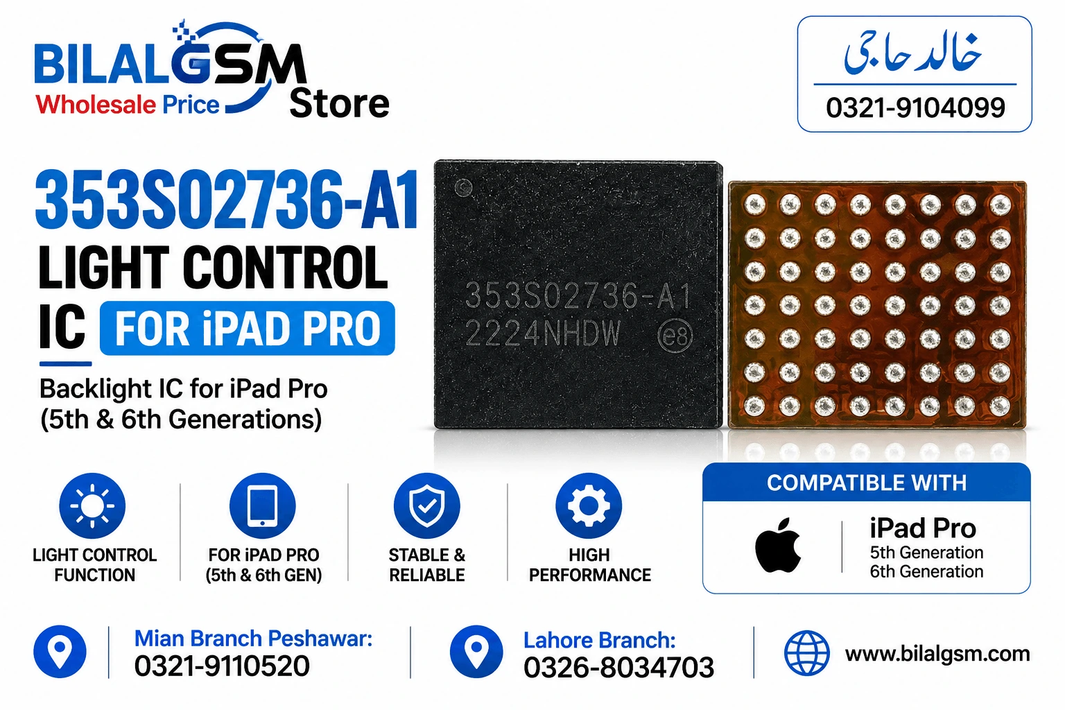 353S02736 A1 Backlight Light Control IC for iPad Pro