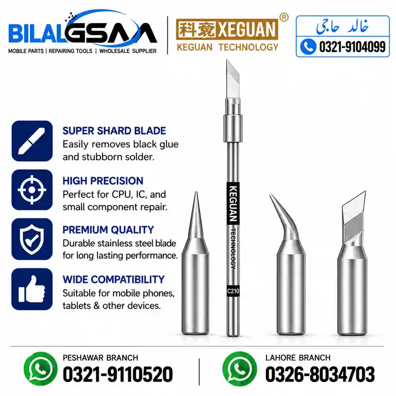 Keguan C210 Soldering Tips Cut Straight Curved for Mobile Repair