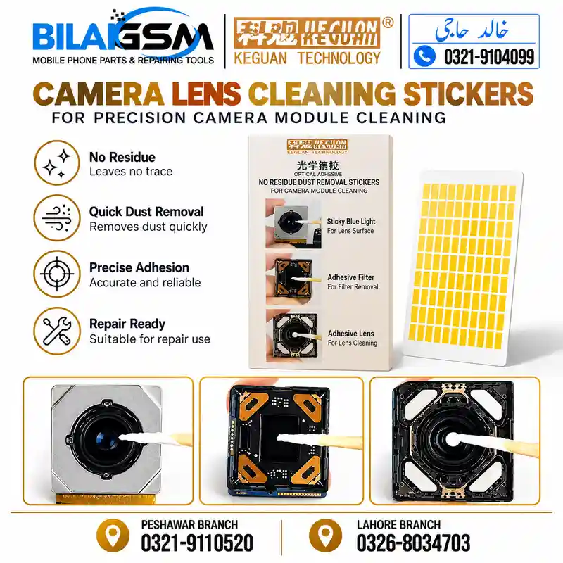 Keguan Professional Camera Repair Dust Removal Stickers for iPhone Camera Lens Sensor Cleaning