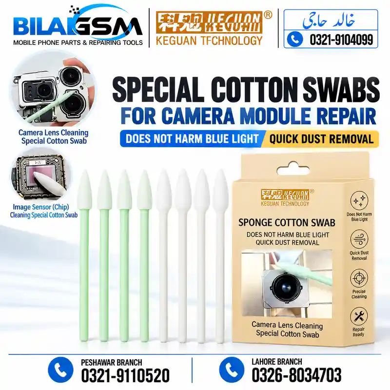 Keguan Sponge Cotton Swab Sticks 100pcs Lint Free Cleaning Swabs for Camera Lens PCB Repair