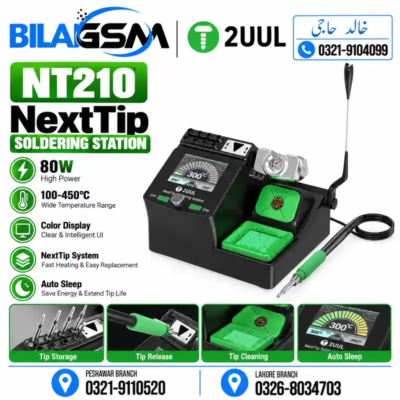 2UUL NT210 NextTip 80W Soldering Station combatible with C115 C210 C245 for Mobile Repair