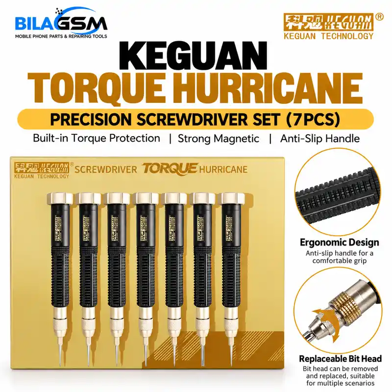 KEGUAN Torque Hurricane Precision Screwdriver Magnetic Replaceable Bits