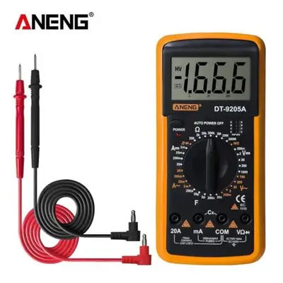 Dt9205a Multimeter Digital Ac dc Transistor Tester Electrical Esr Ncv Test Meter Profesional Analog Multimeter and probe iboot cable