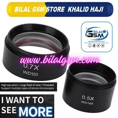WD165 0.7X 0.5X Auxiliary Microscope Lens - Compatible with Relife RF, YCS, Mechanic & More -