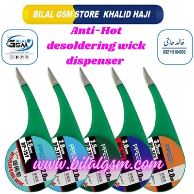 PPD Anti-Hot Desoldering Wick Dispenser - Solder Remover Mesh Braid Tape -