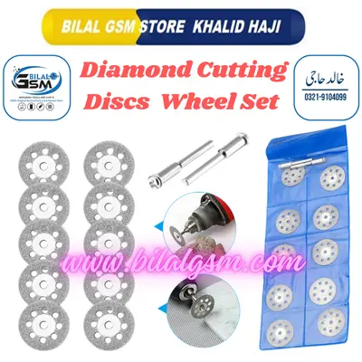 10 Pieces Diamond Cutting Discs for Screen Glass & PCB Repairs –