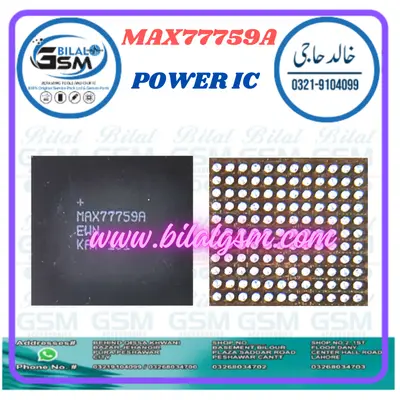 Max77759A Power IC for Mobile Phone Repair in Pakistan BilalGSM Charging Power IC