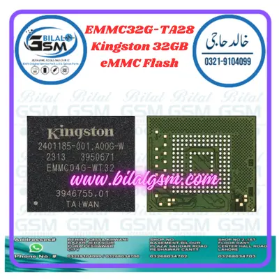 EMMC32G-TA28 Kingston 32GB eMMC Flash | High-Speed Storage for LCD TV & USB Drive Emmc & RAM CHIP