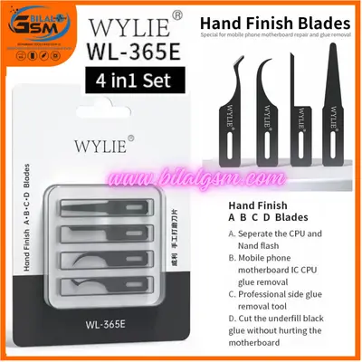 WL-365E WYLIE 4in1 Hand Polished Blades – Mobile Phone Repair Tools