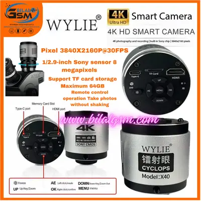 WYLIE x40 4K SONY CMOS Microscope Camera – Mobile Repair MICROSCOPE,CAMERA, STAND & LED LIGHT, Lighted Magnifying Glass
