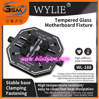 Wylie WL-188 Single-Axis Toughened Glass Motherboard Clamp – High-Temperature PCB Holder for Phone Repair PCB Holder & Board catcher