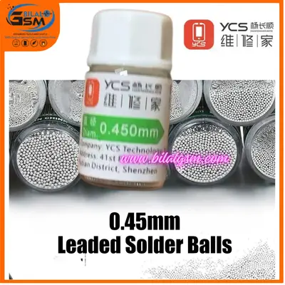YCS 0.45 mm BGA Solder Balls – 25 000 pcs IC Chip & Motherboard Reballing Repairing Materials