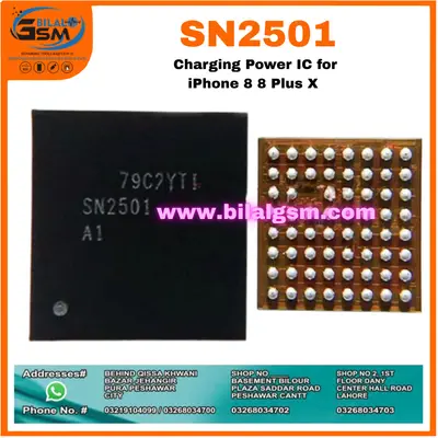 SN2501 new original Charging Power IC for iPhone 8 8 Plus X – U3300 USB IC Replacement Pakistan Charging Power IC