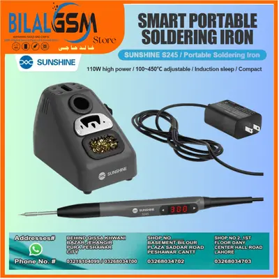 SUNSHINE S245 Smart Portable Soldering Iron 110W Compatible with JBC 245 / T245 / C245 Tips SOLDERING IRON TIPS