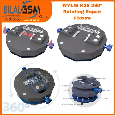 WYLIE K-18 360° Rotating Repair Fixture Mobile Motherboard PCB Holder Tool PCB Holder & Board catcher
