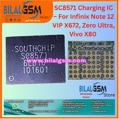 SC8571 Charging IC – For Infinix Note 12 VIP X672, Zero Ultra, Vivo X80 Original Power IC Charging Power IC