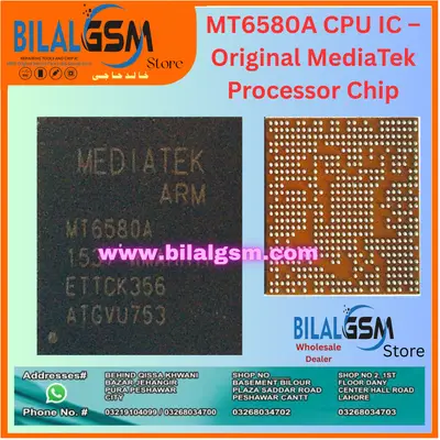 MT6580A CPU IC – Original MediaTek Processor Chip for Infinix, Tecno, itel, Alcatel, Lava, Motorola, Asus Emmc & RAM CHIP